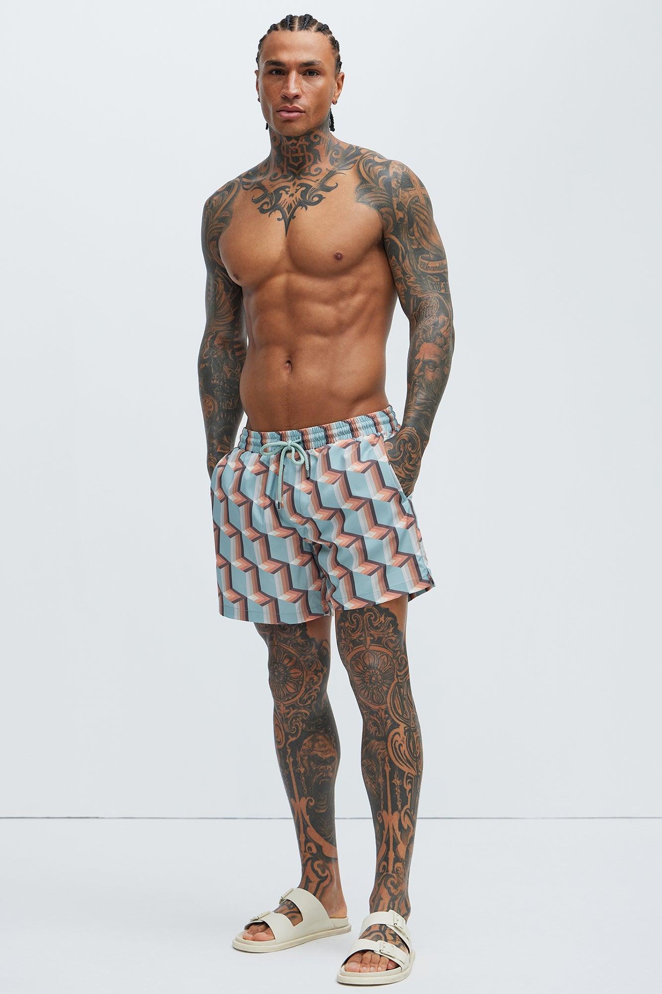 Escapade Swim Trunks - Teal/combo Product Image