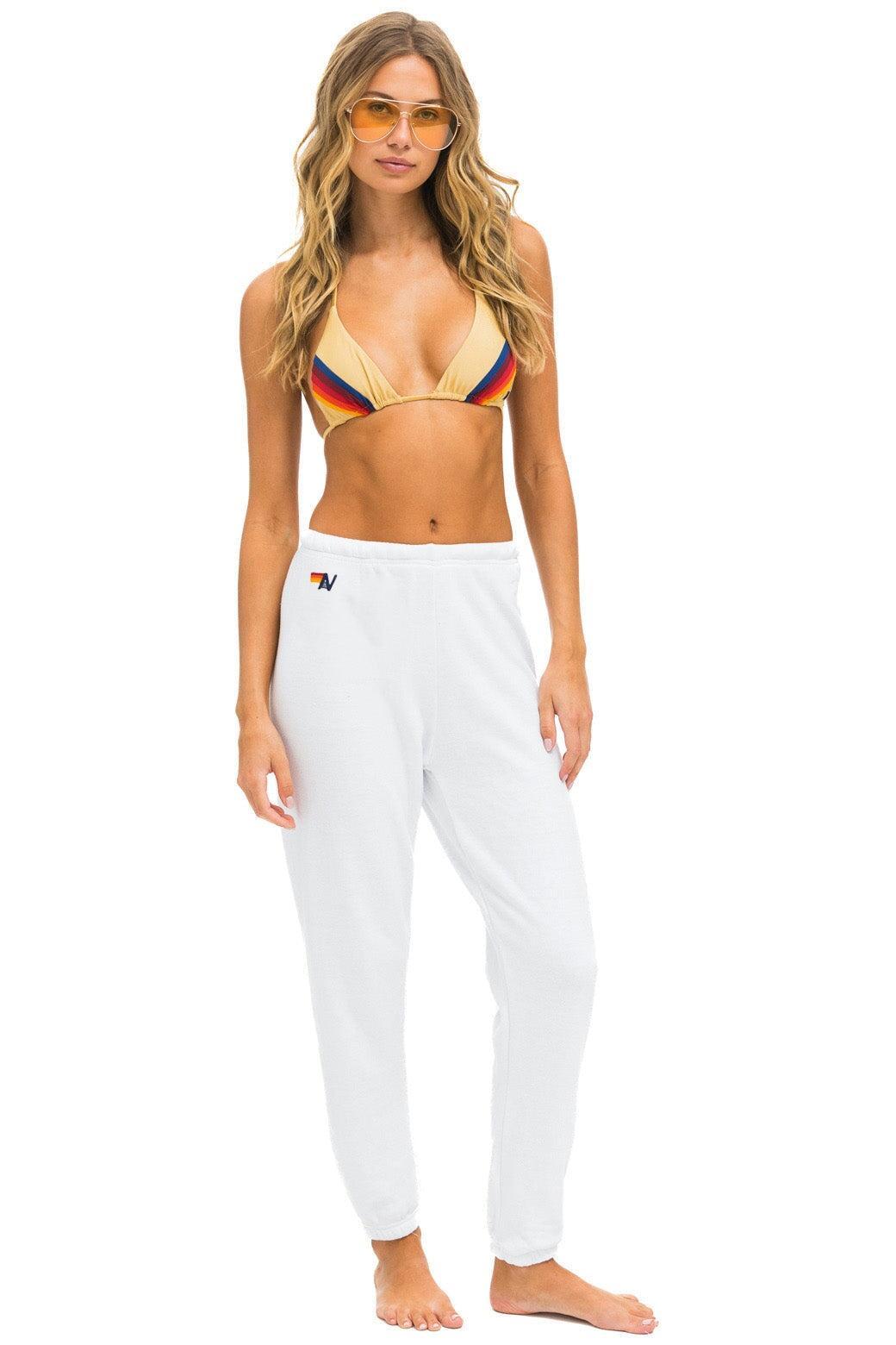 6 STRIPE SWEATPANTS - WHITE // SERAPE Female Product Image