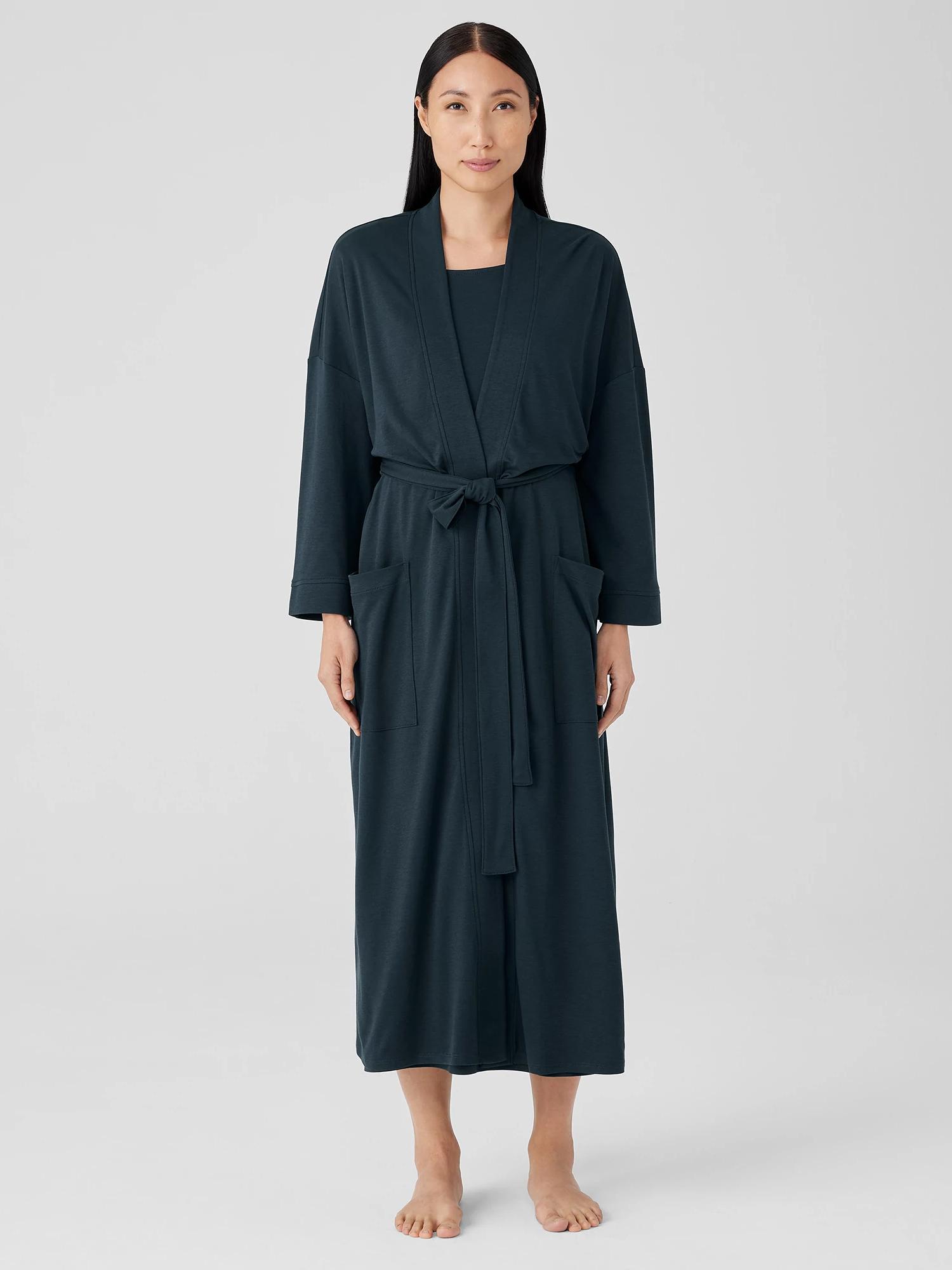 EILEEN FISHER Organic Cotton Interlock Sleep Robefemale Product Image