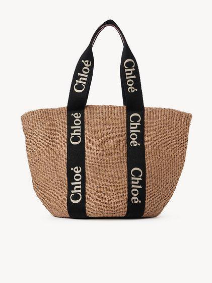 Large Woody tote bag in natural fibers Product Image