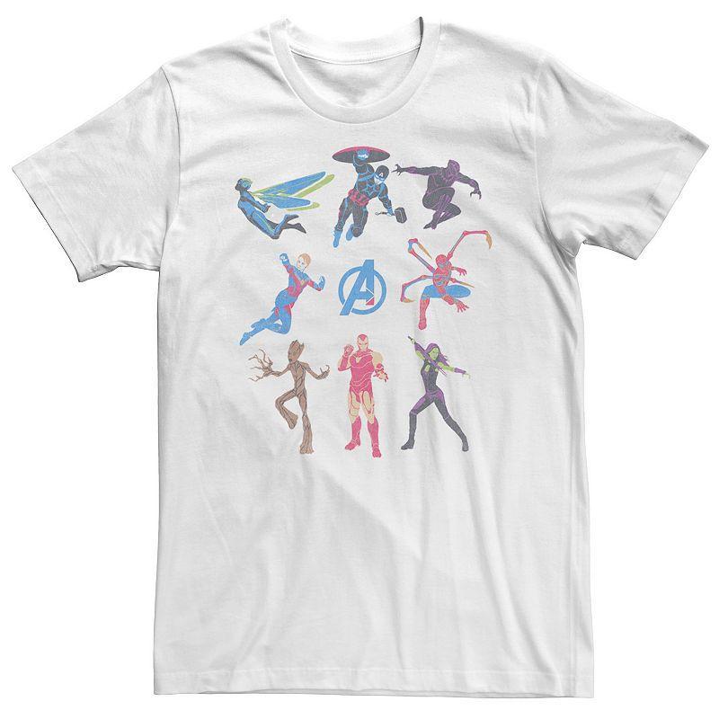 Big & Tall Marvel Character Collage Tee, Mens Product Image