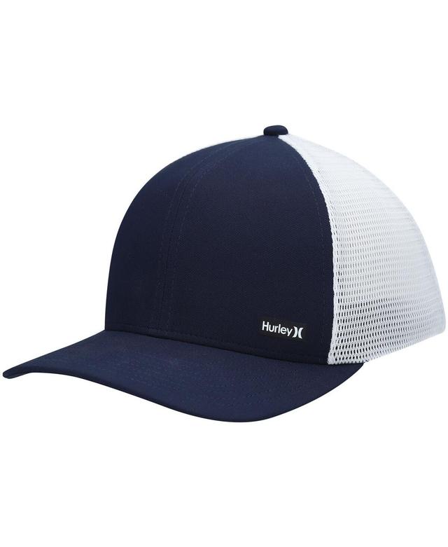 Mens Hurley Navy/White League Trucker Snapback Hat Product Image