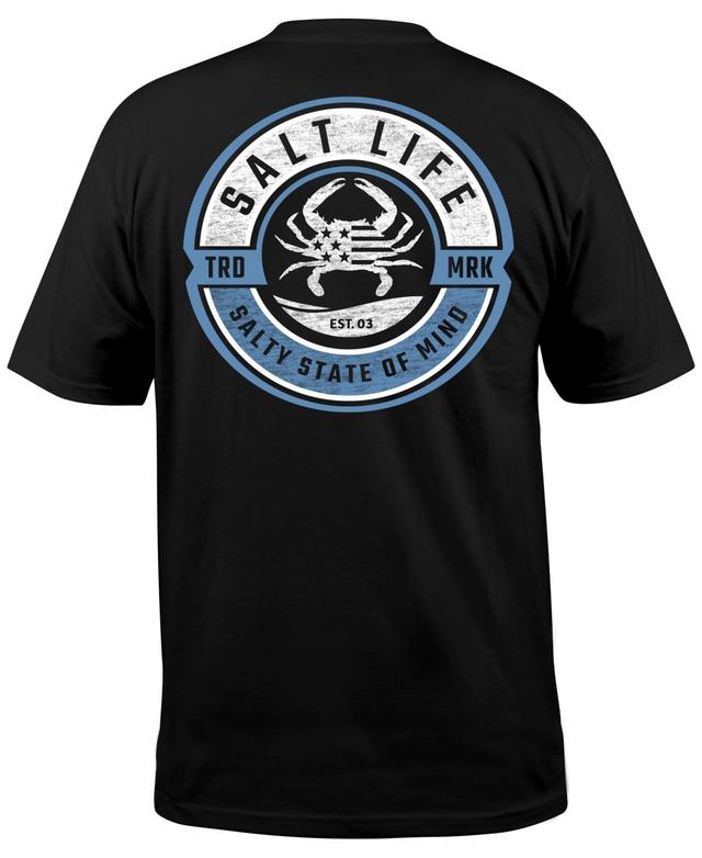 Salt Life Mens Blue Crab Short-Sleeve Graphic T-Shirt Product Image