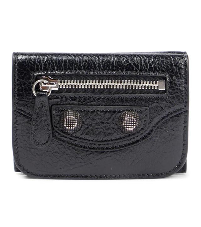 BALENCIAGA Cagole Leather Wallet In Black Product Image