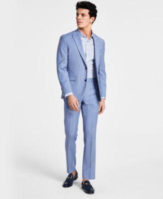 Bar Iii Mens Slim-Fit Wool Sharkskin Suit Pants, Created for Macys Product Image