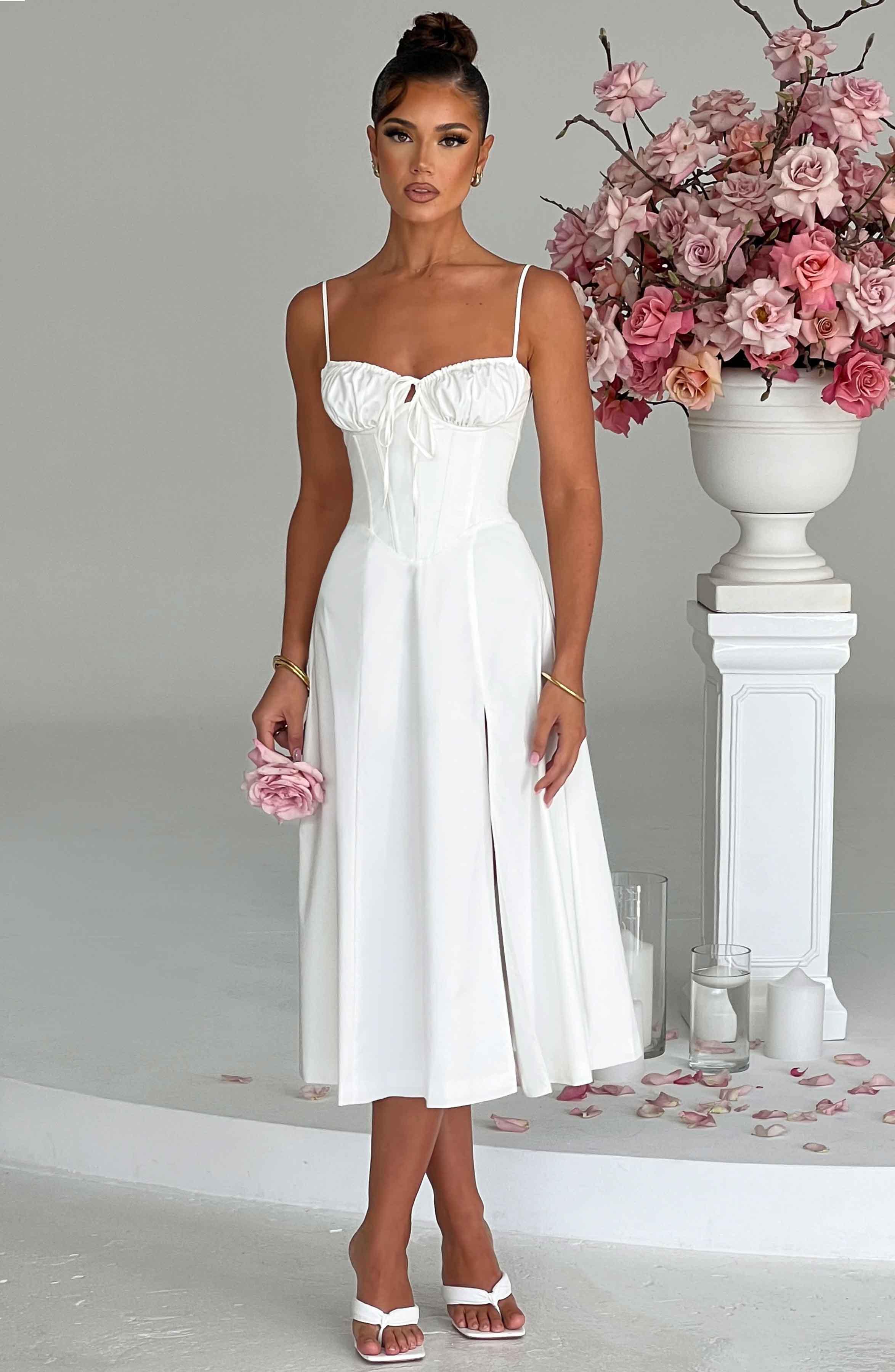 Deanna Midi Dress - Ivory Product Image