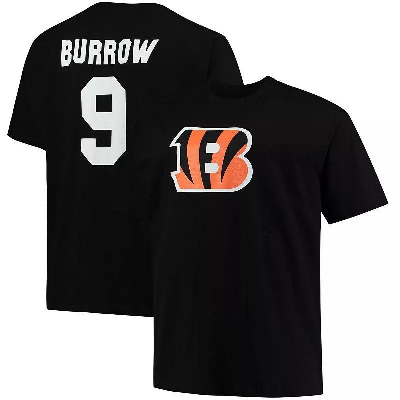 Mens Fanatics Branded Joe Burrow Black Cincinnati Bengals Big & Tall Player Name & Number T-Shirt Product Image