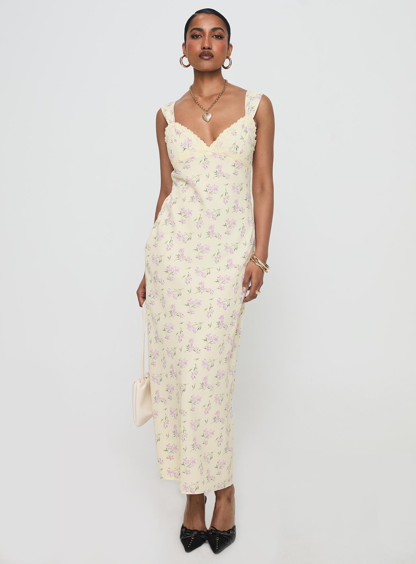 Fernwood Maxi Dress Yellow Floral Product Image