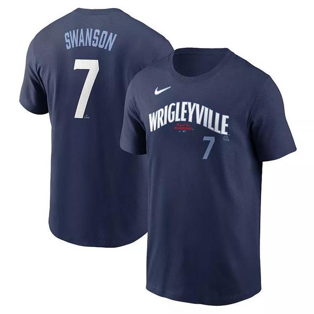 Mens Nike Dansby SwansonNavy Chicago Cubs City Connect Fuse Name & Number T-Shirt Blue Product Image