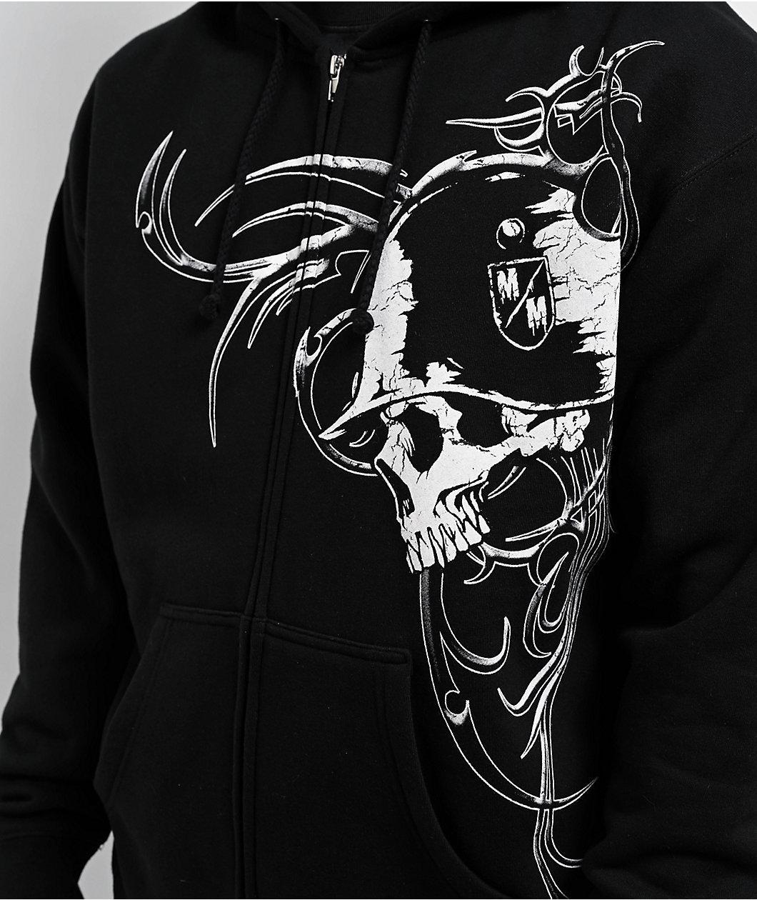 Metal Mulisha War Paint Black Zip Hoodie Product Image