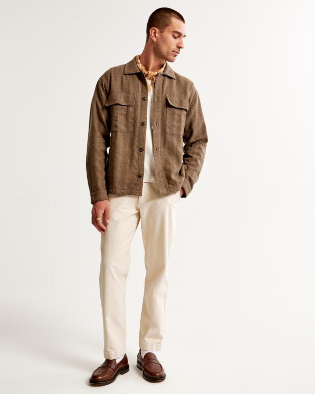 Linen-Blend Shirt Jacket Product Image