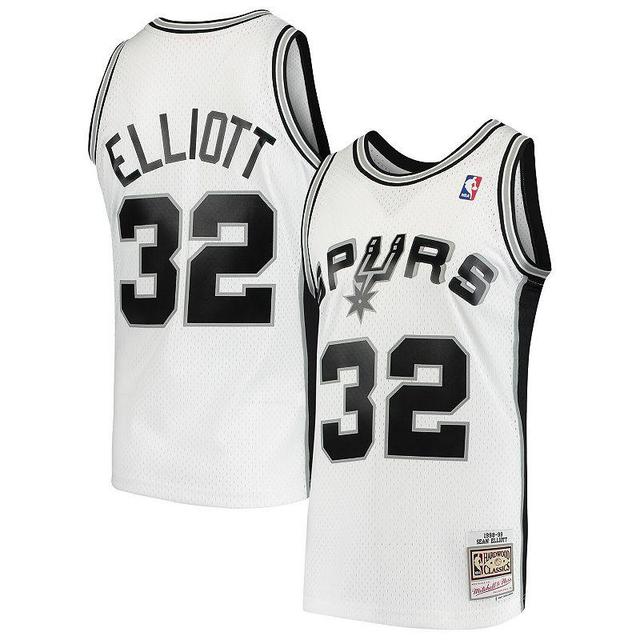 Mitchell & Ness Mens Sean Elliott San Antonio Spurs Hardwood Classic Swingman Jersey - White Product Image