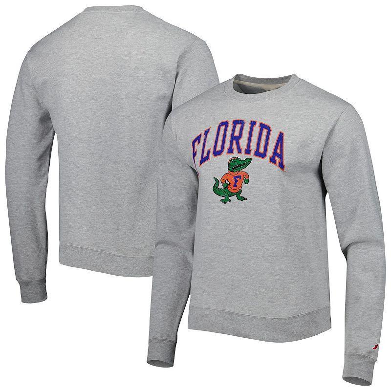 Mens League Collegiate Wear Gray Florida Gators 1965 Arch Essential Fleece Pullover Sweatshirt Product Image