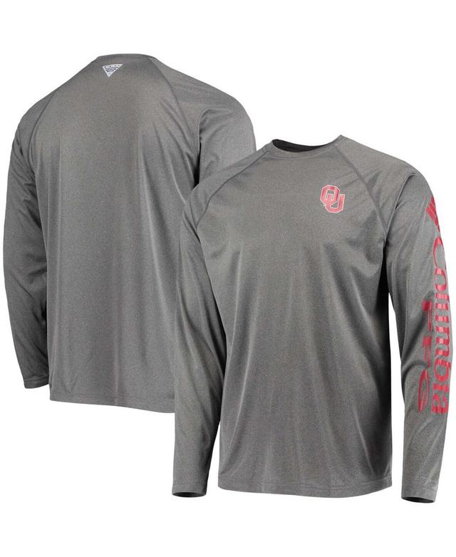 Mens Charcoal Oklahoma Sooners Pfg Terminal Tackle Omni-Shade Long Sleeve T-shirt Product Image