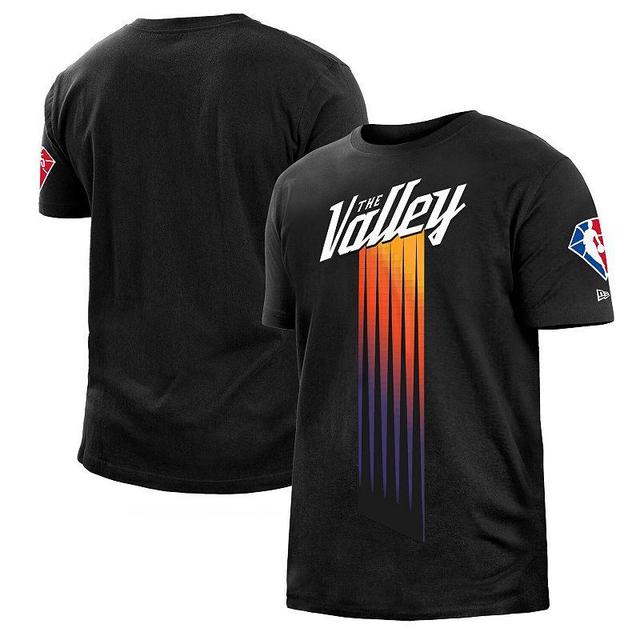 Mens New Era Black Phoenix Suns 2021/22 City Edition Brushed Jersey T-Shirt Product Image