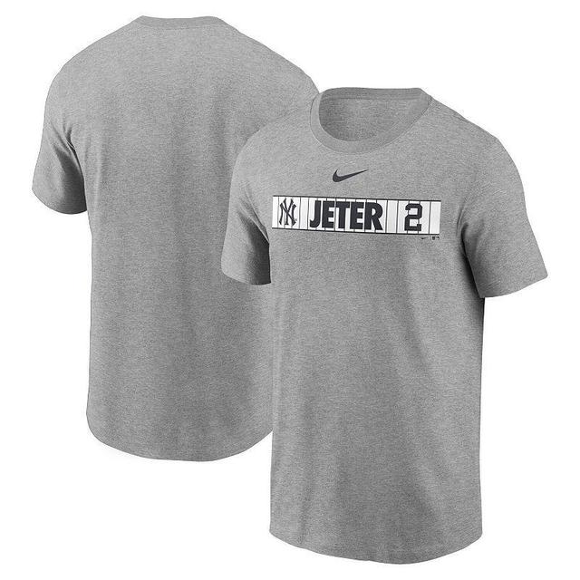 Mens Nike Derek Jeter Heathered Gray New York Yankees Locker Room T-Shirt Product Image