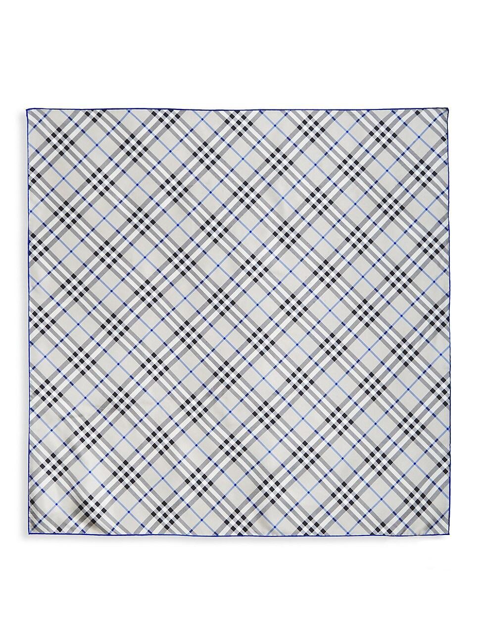 Mens Check Silk Scarf Product Image