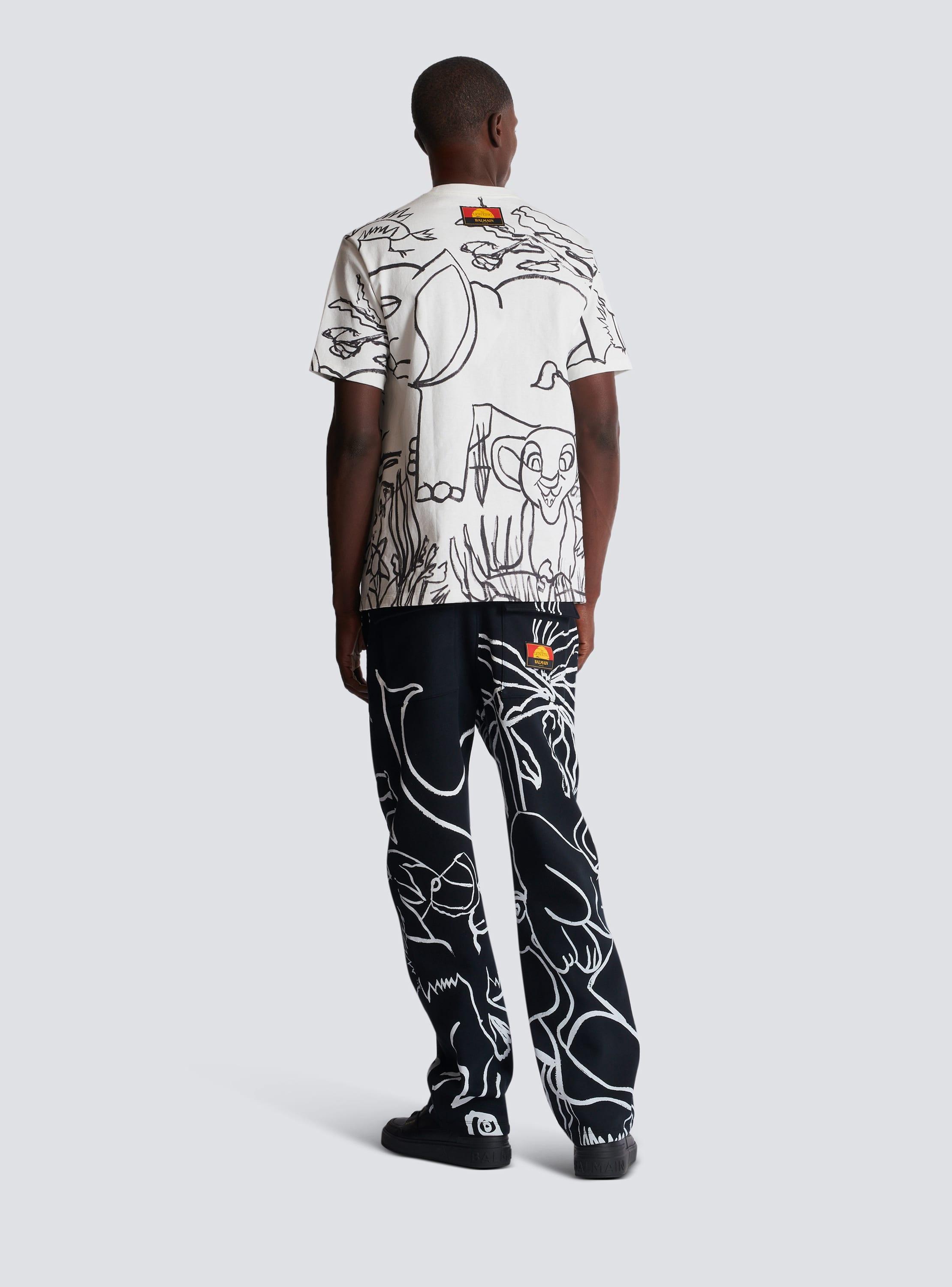 Disney x Balmain: The Lion King - Relaxed T-shirt with Enfant Précoce print Product Image