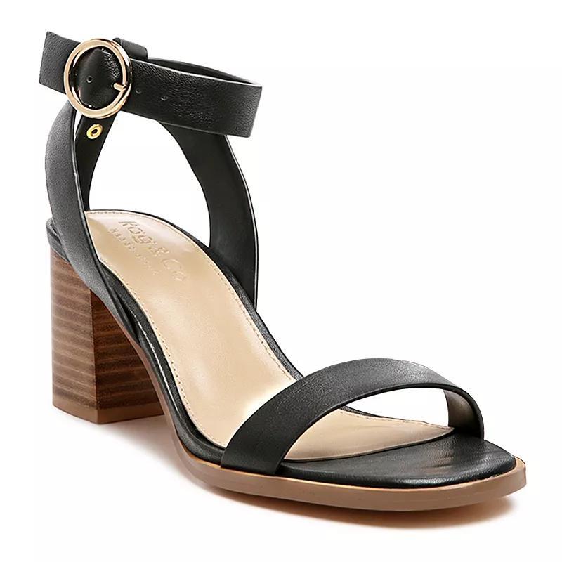 Rag & Co Dolph Block Heeled Womens Leather Dress Sandals Product Image