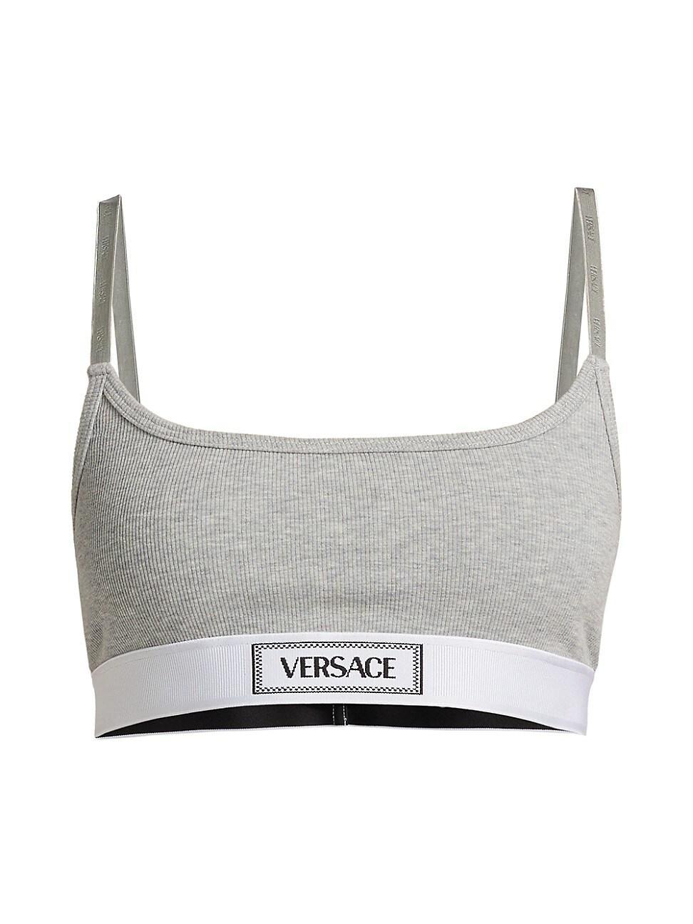 Womens Cotton Rib Logo Bralette Product Image