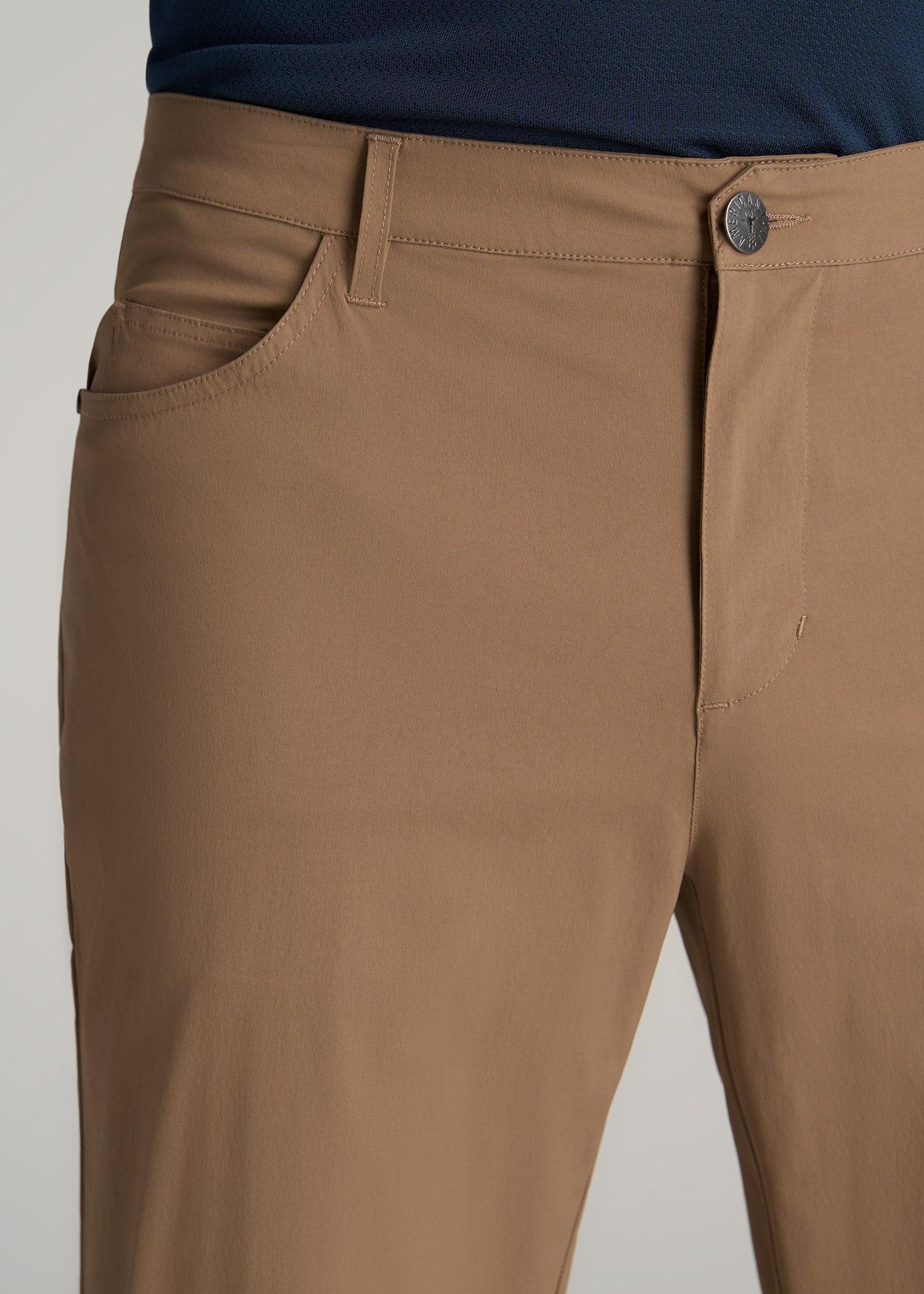 TAPERED-FIT Traveler Pants for Tall Men in Russet Brown Male Product Image