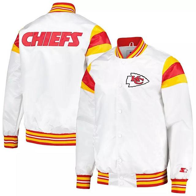 Mens Starter Kansas City Chiefs Satin Full-Snap Varsity Jacket Product Image