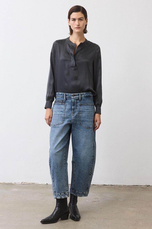 The Petite Slouchy Denim Pants Product Image