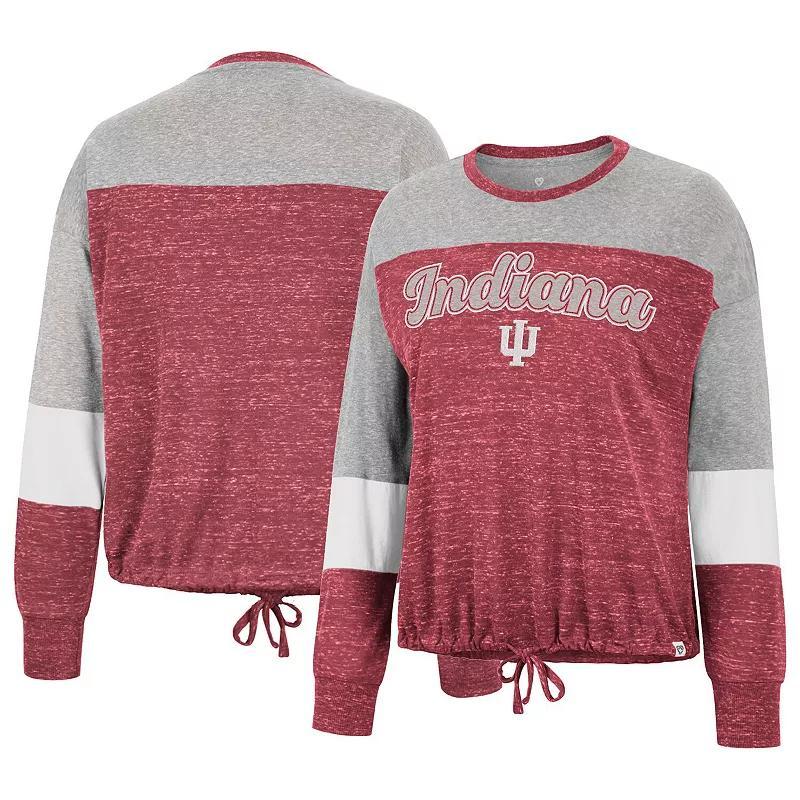 Womens Colosseum Scarlet Ohio State Buckeyes Joanna Tie Front Long Sleeve T-Shirt Product Image