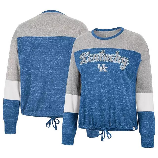 Womens Colosseum Royal Kentucky Wildcats Joanna Tie Front Long Sleeve T-Shirt Product Image