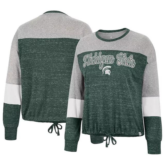 Womens Colosseum Michigan State Spartans Joanna Tie Front Long Sleeve T-Shirt Product Image