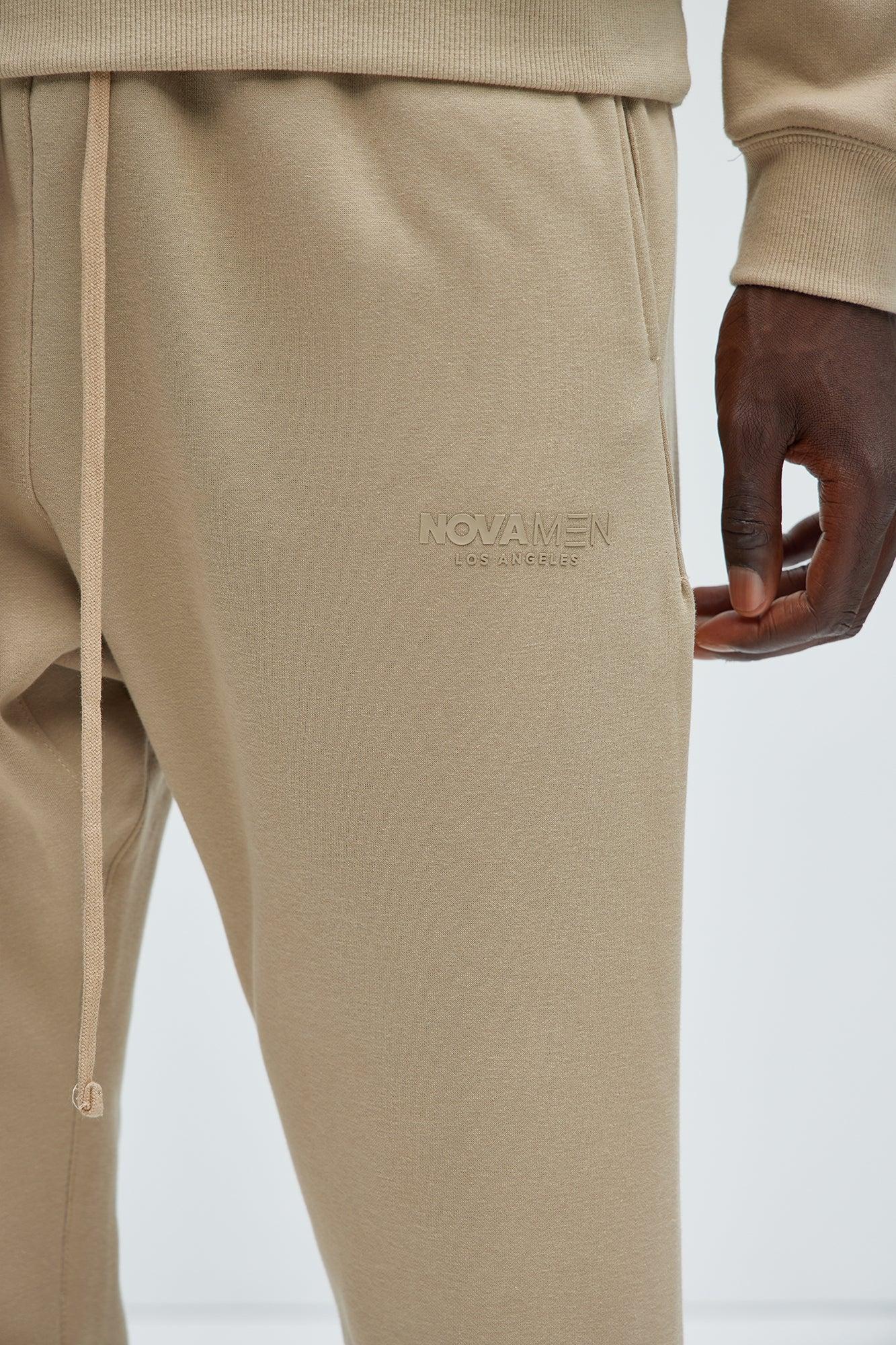 Tyson Novamen Heavyweight Sweat Jogger - Taupe Product Image