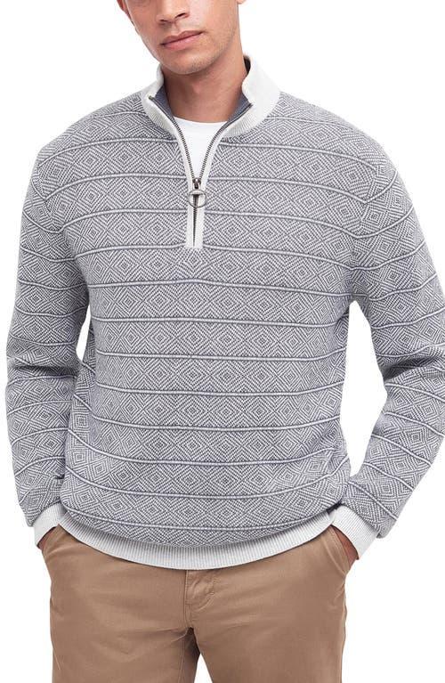 Barbour Mitford Diamond Jacquard Half-Zip Cotton Sweater Product Image