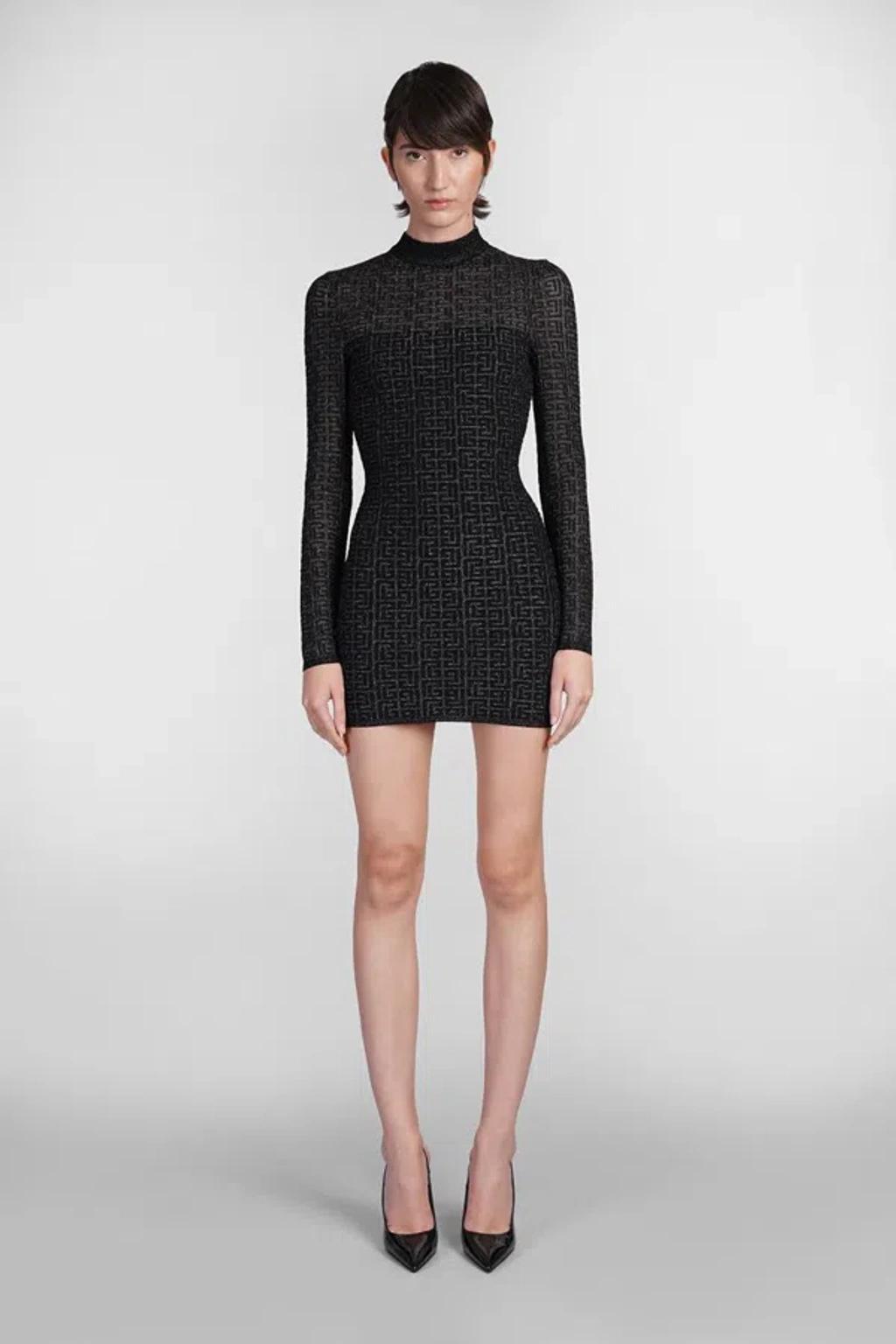 BALMAIN Monogram Dresses In Black Product Image