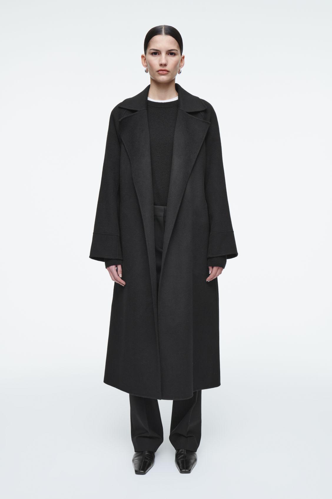 BELTED DOUBLE-FACED WOOL COAT Product Image