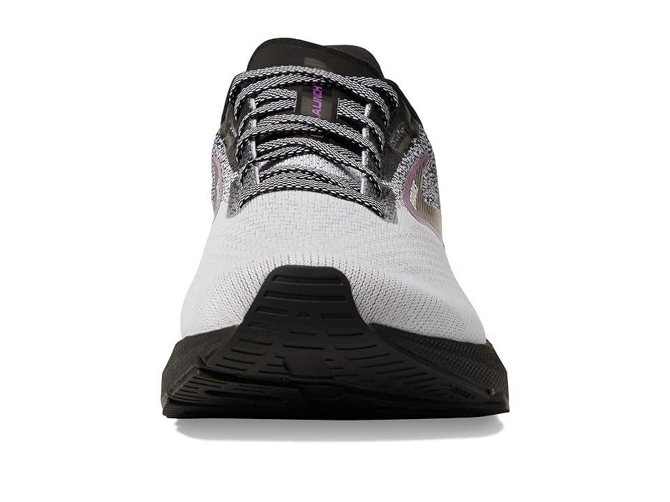 Brooks Launch 10 GTS (Black/White/Violet) Women's Shoes Product Image