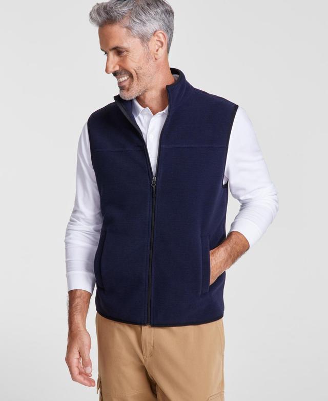 Club Room Mens Solid Fleece Vest, Created for Macys - Morning Dove Product Image