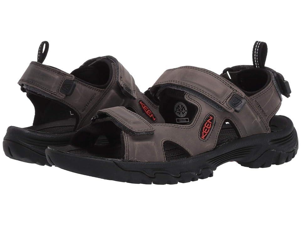 KEEN Targhee III Open Toe Sandal (Grey/Black) Men's Shoes Product Image