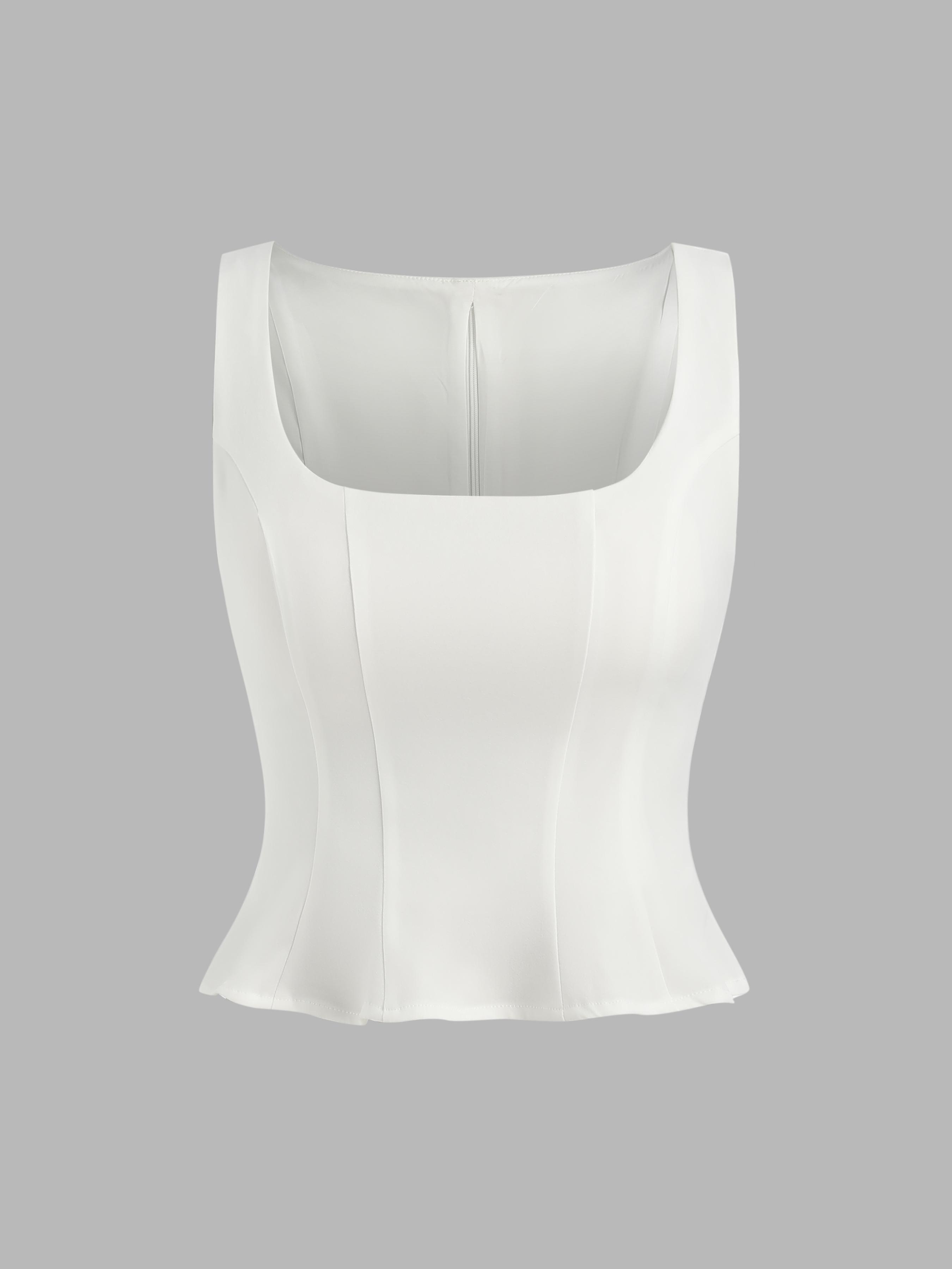 Square Neck Zipper Tank Top product image