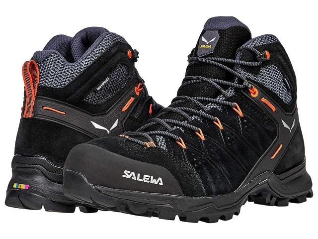 SALEWA Alp Mate Mid Wp (Blackout/Fluo Orange) Men's Shoes Product Image