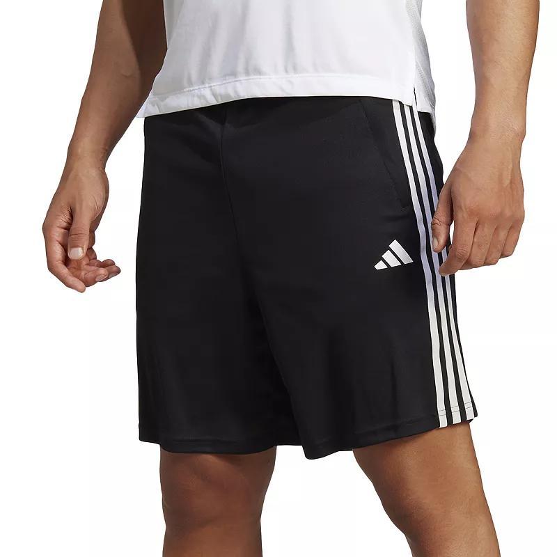 adidas Mens Train Essentials Classic-Fit Aeroready 3-Stripes 10 Training Shorts - Brite Orange Red Product Image