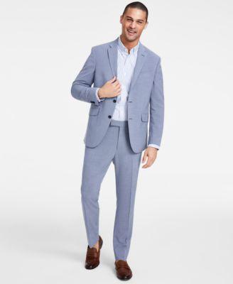 Kenneth Cole Reaction Mens Slim-Fit Mini-Houndstooth Suit Product Image