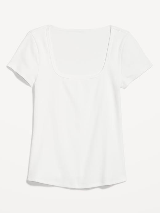 Fitted Square-Neck T-Shirt Product Image