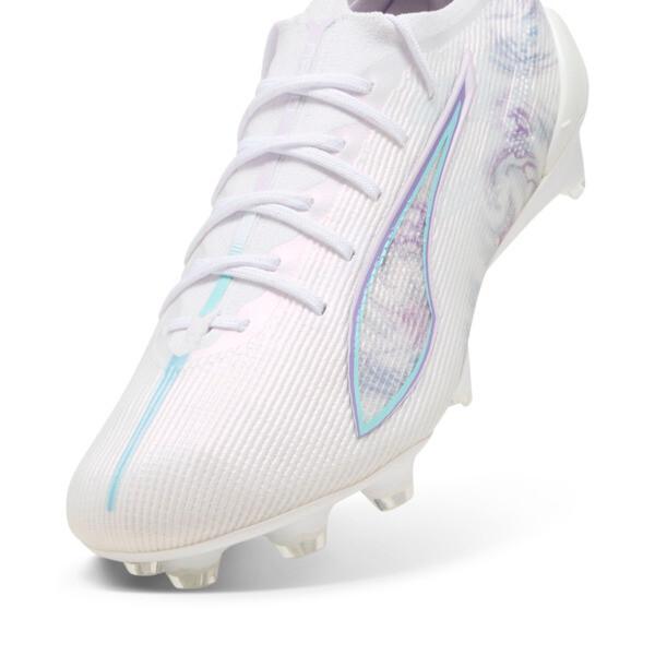 PUMA ULTRA 5 ULTIMATE BRILLIANCE Firm Ground Women's Soccer Cleats Shoes in White/Black/Spring Lavender Product Image