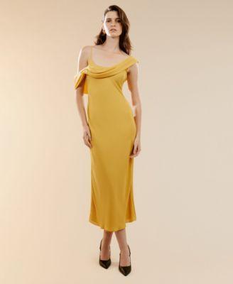 Bardot Womens Mayari Asymmetric Draped-Neck Dress product image