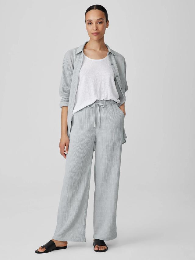 EILEEN FISHER Organic Cotton Lofty Gauze Straight Pantfemale Product Image