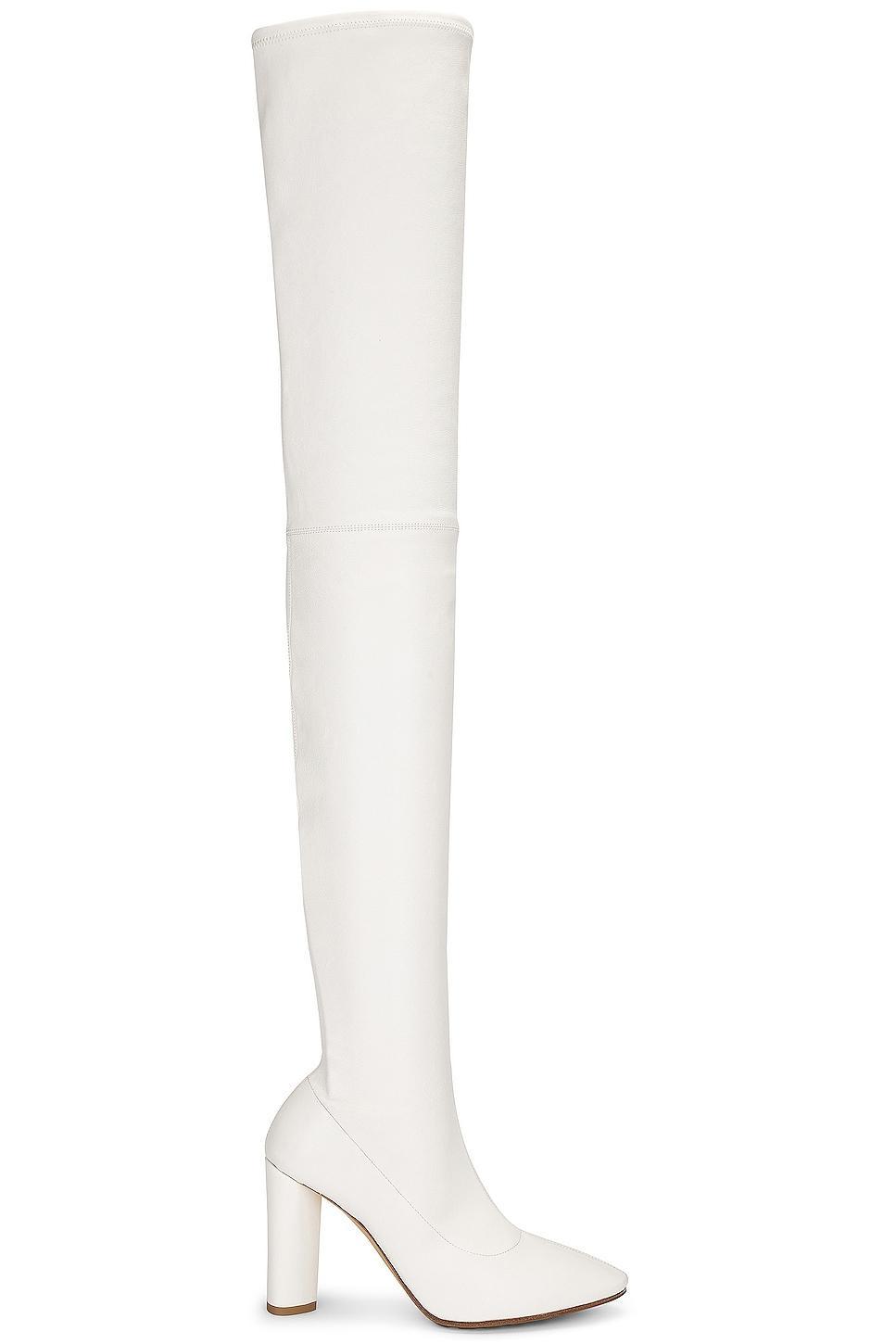 Bottega Veneta Tripod Thigh High Boot in Cream Product Image