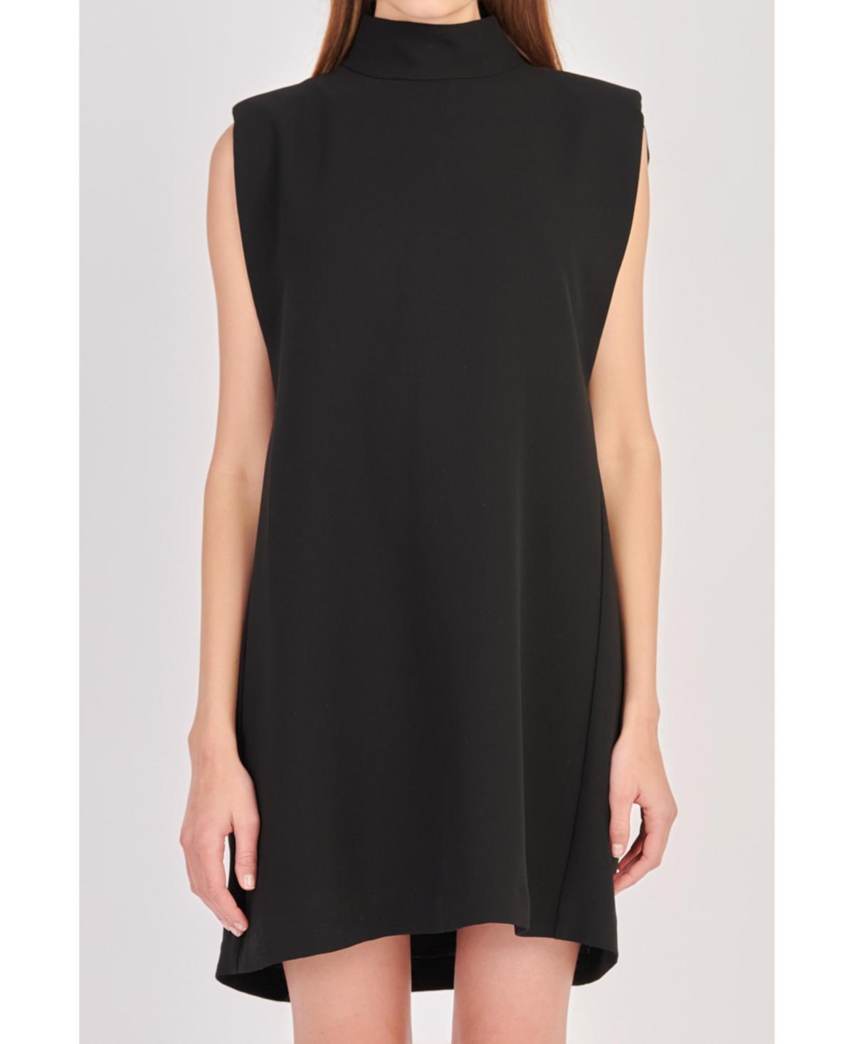 Sleeveless Mock-Neck Mini Dress Product Image