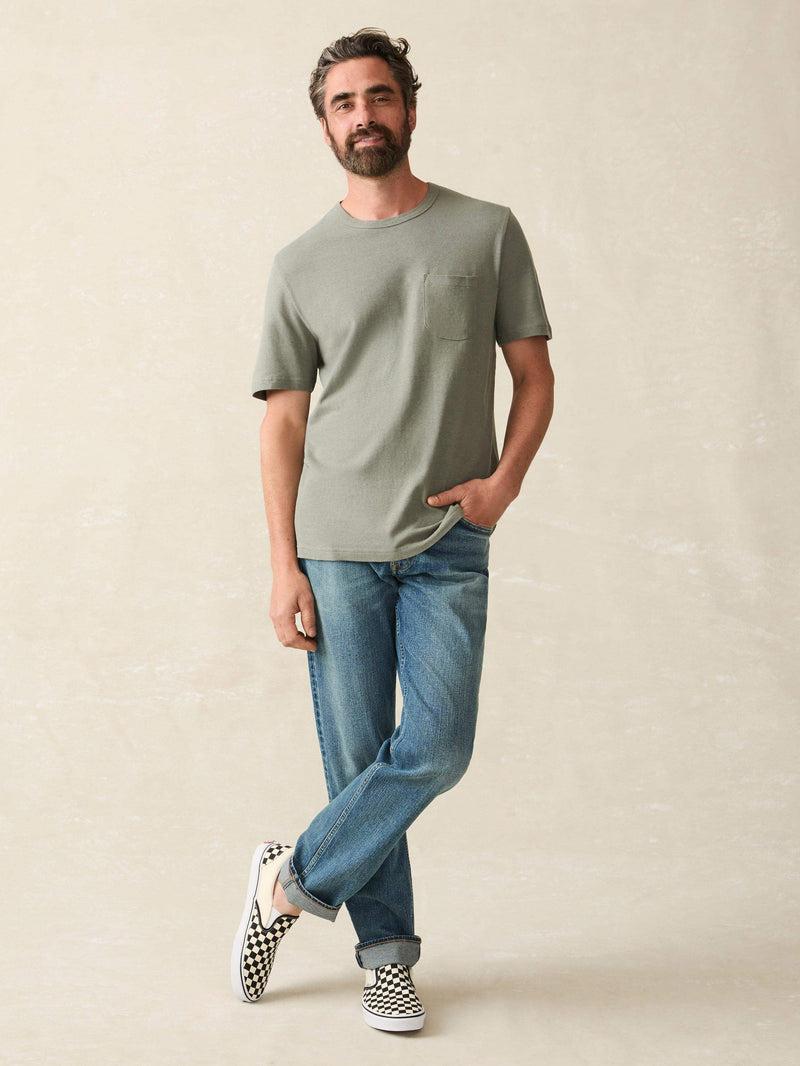 Short-Sleeve Hemp Blend Tee - Olive Dusk Product Image