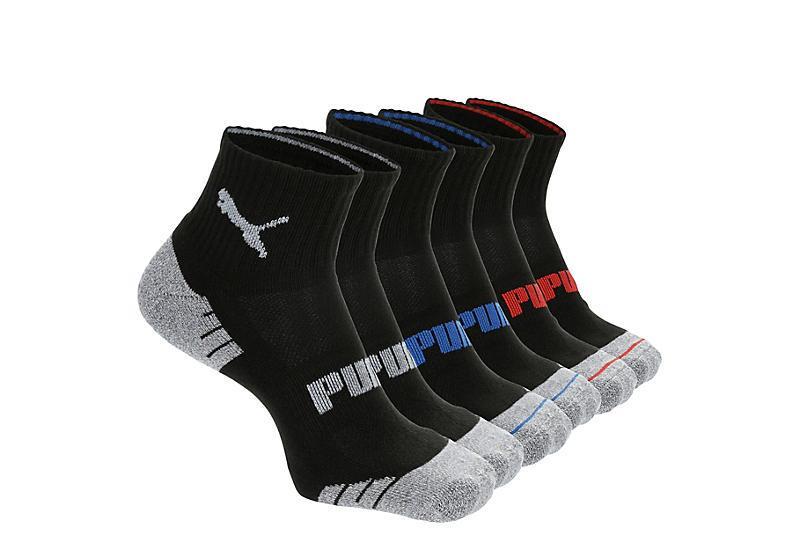 Puma Men's Large Quarter Crew Socks 6 Pairs Product Image