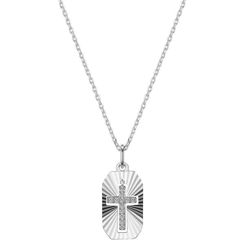 Unwritten Cubic Zirconia Cross Pendant Necklace Product Image